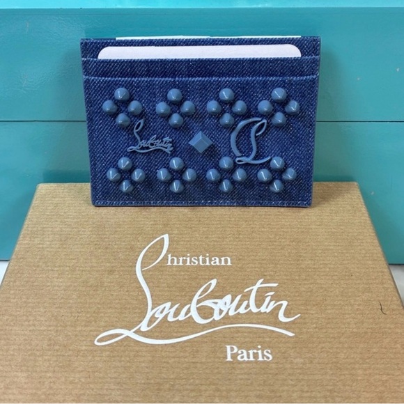 Christian Louboutin Handbags - Christian Louboutin denim Studded Card Holder